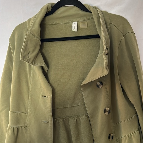 SAHALIE ARMY GREEN PEACOAT (M) - Picture 4 of 10